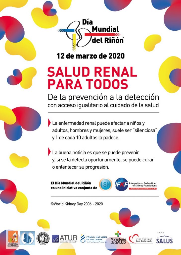 Día Mundial Del Riñón 2020 Comisión Honoraria Para La Salud